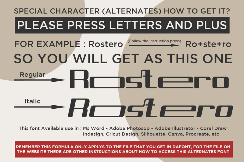 Rostero Font