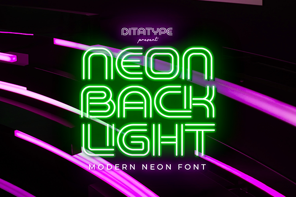 Neon Backlight Font