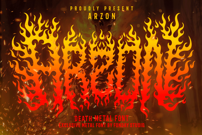 Arzon Fire Font