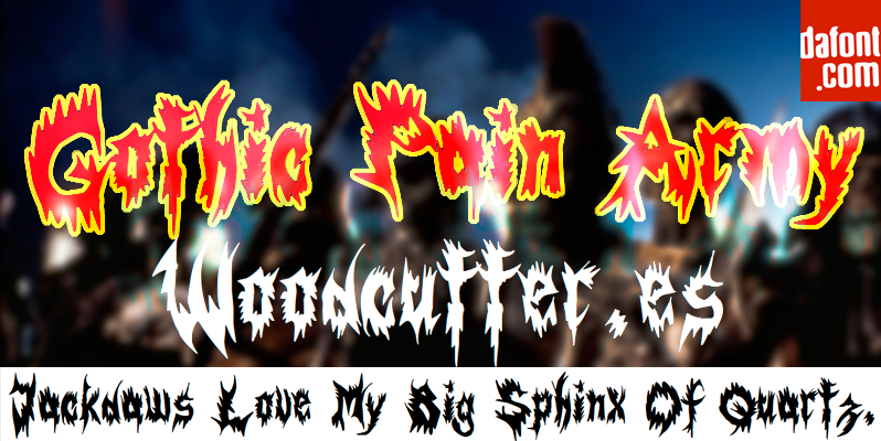Gothic Pain Army Font