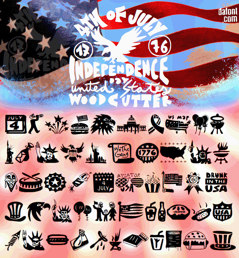 The Fourth of July Font