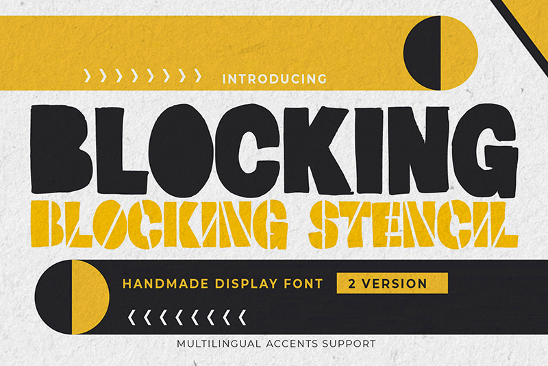 Blocking Stencil Font