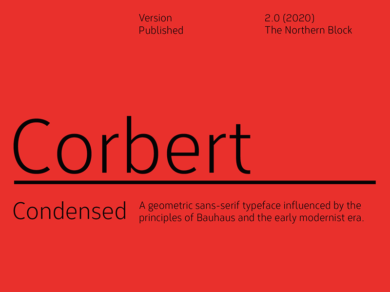 Corbert Condensed Font