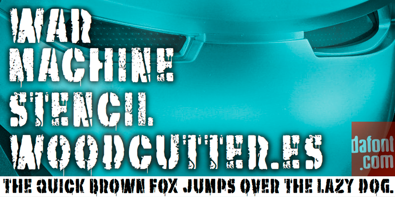 War Machine Stencil Font
