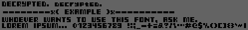 Decrypted Font
