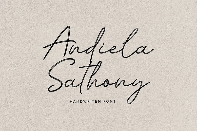 Andiela Sathony Script Font