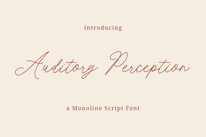 Auditory Perception Font