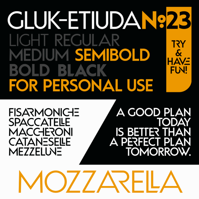 Gluk Etiuda No23 Font