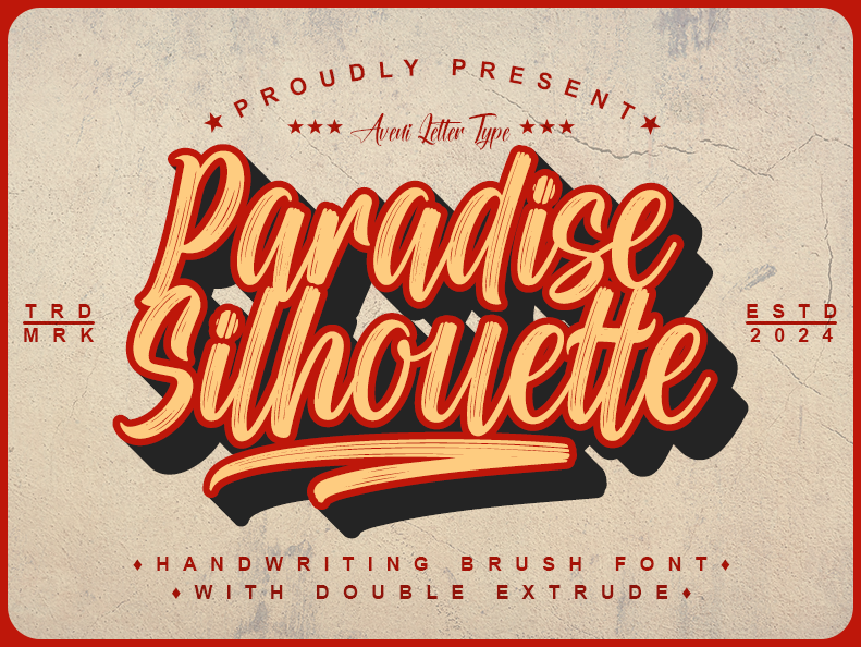 Paradise Silhouette Font