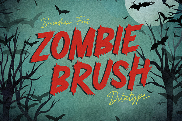 Zombie Brush Font