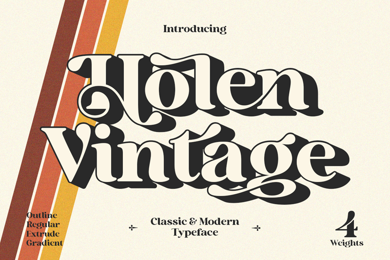 Holen Vintage Font