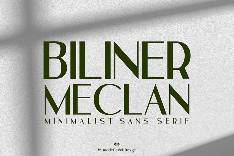 Biliner Meclan Font