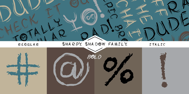 Sharpy Shadow Font