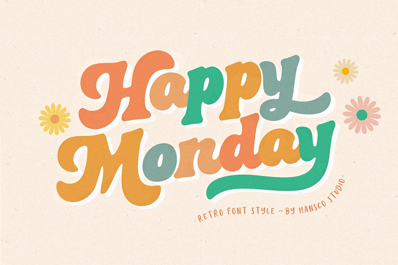 Happy Monday Font
