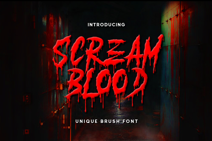 Scream Blood Font