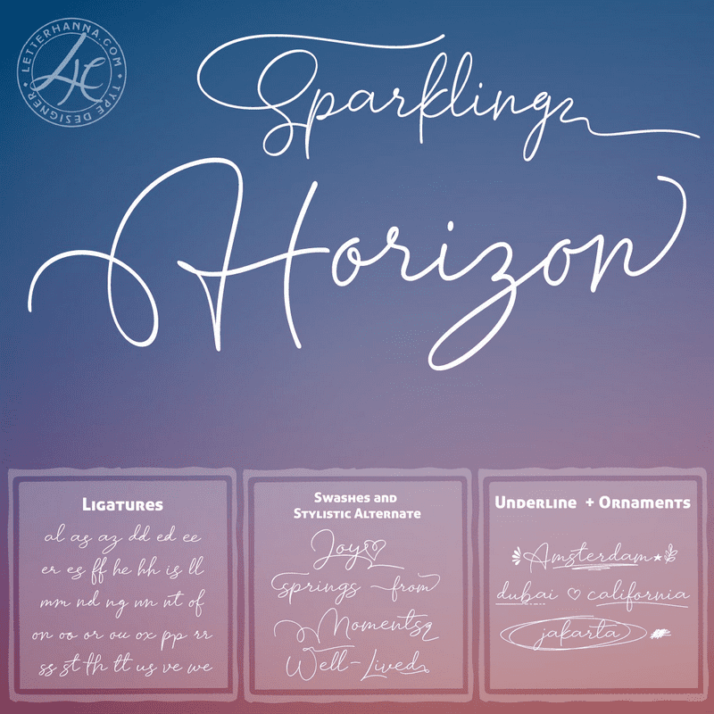 Sparkling Horizon Font