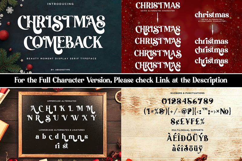 Christmas Comeback Font