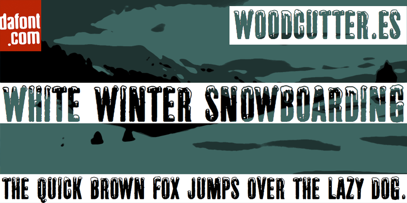 White Winter Snowboarding Font