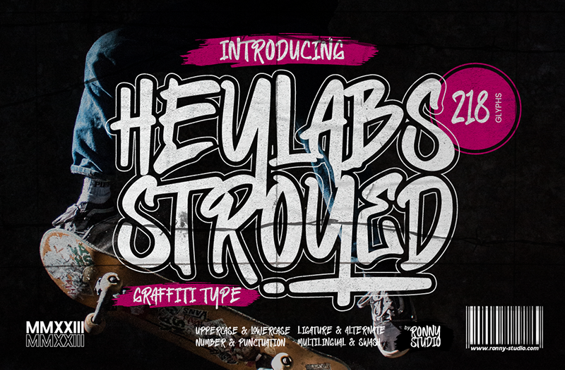 Heylabs Stroyed Font