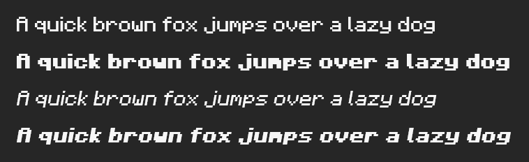 Minecraft Standard Font