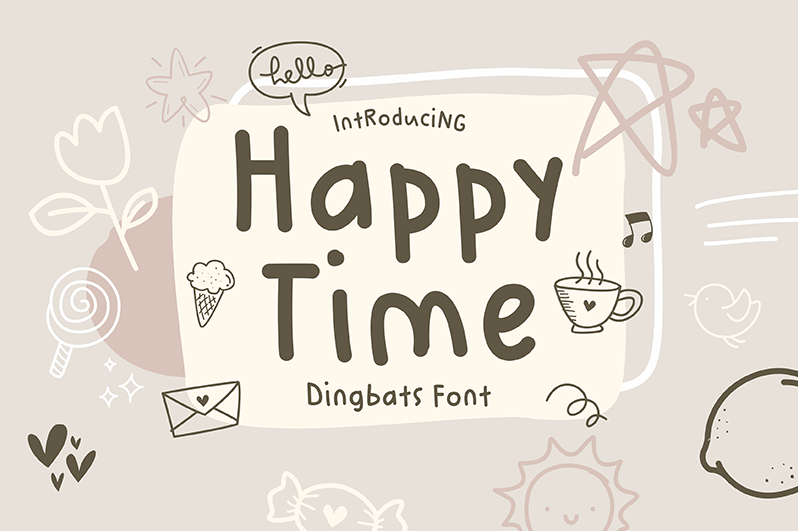 Happy Time Doodles Font