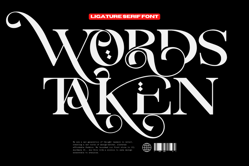 Words Taken Font