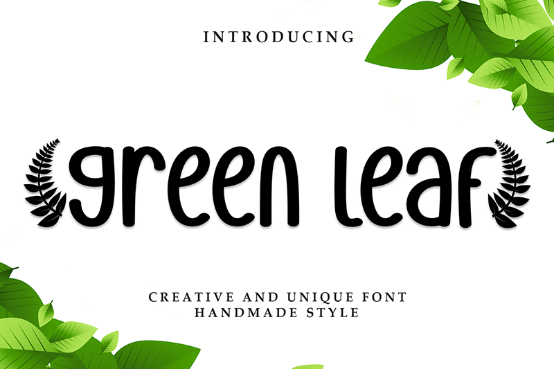 Green Leaf Font
