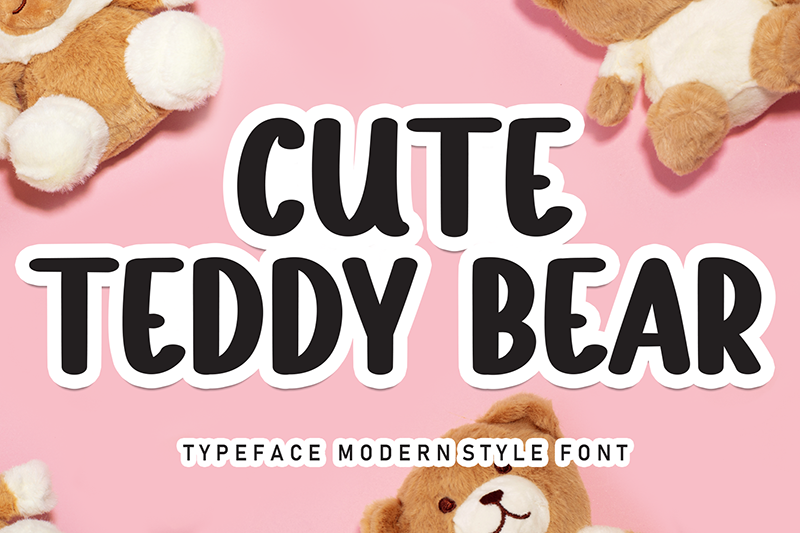 Cute Teddy Bear Font