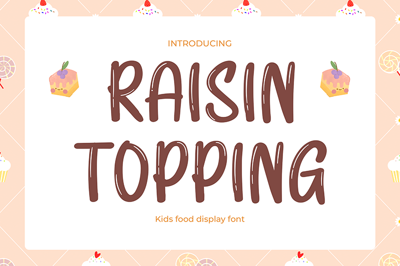 Raisin Topping Font