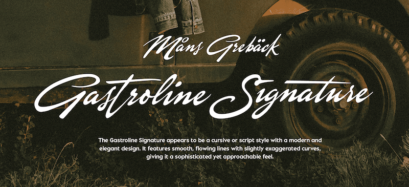 Gastroline Signature Font