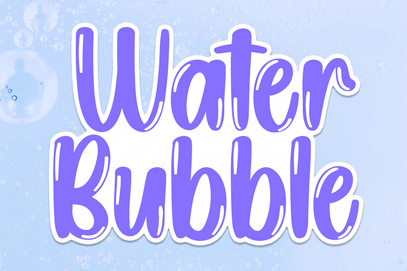 Water Bubble Font