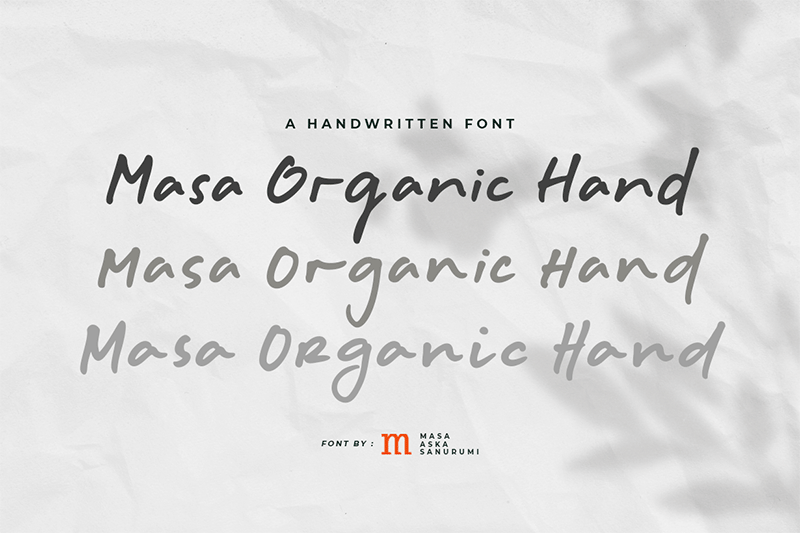 Masa Organic Hand Font