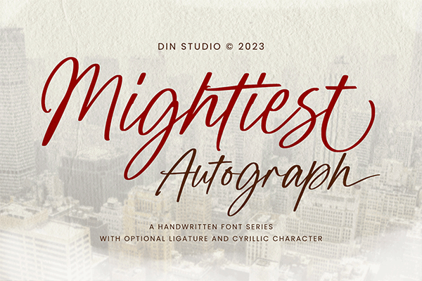 Mightiest Autograph Font