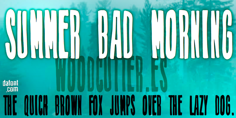 Summer Bad Morning Font