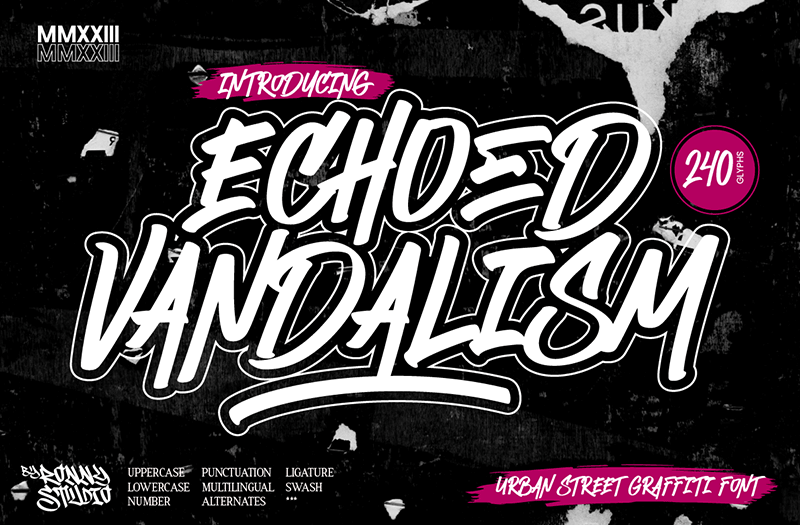 Echoed Vandalism Font