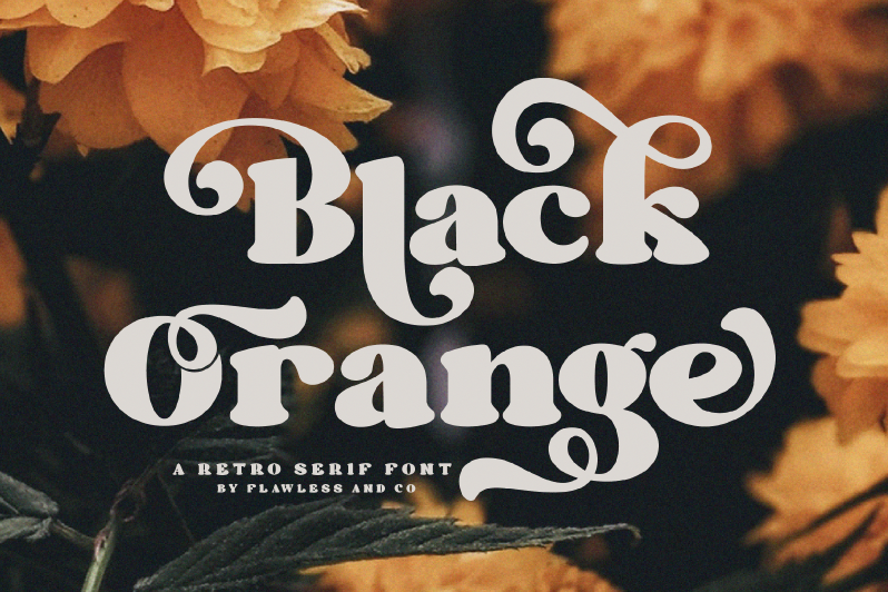 Black Orange Font