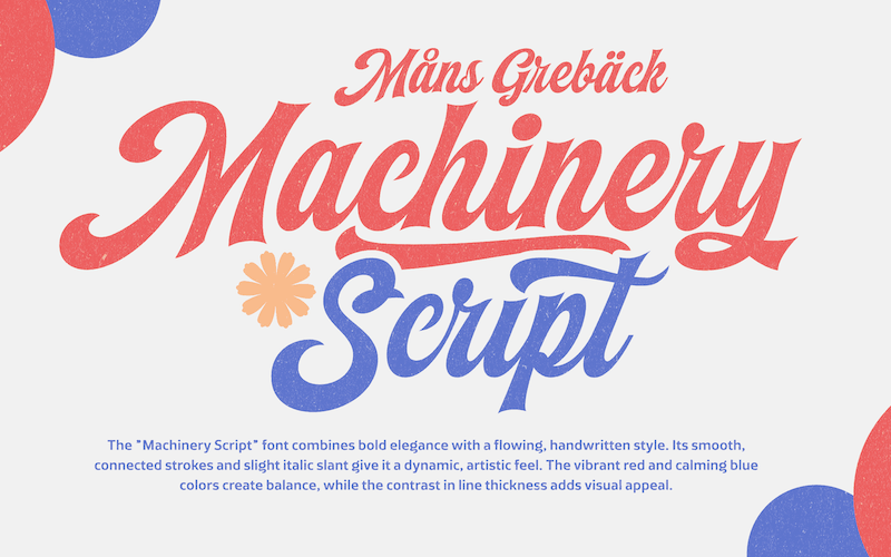 Machinery Script Font