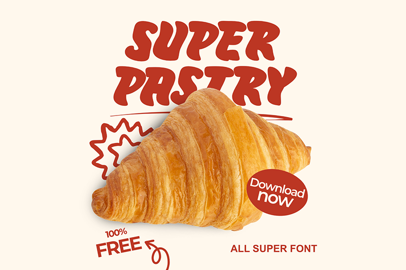 Super Pastry Font