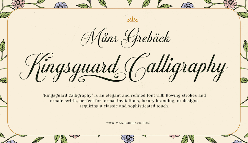 Kingsguard Calligraphy Font