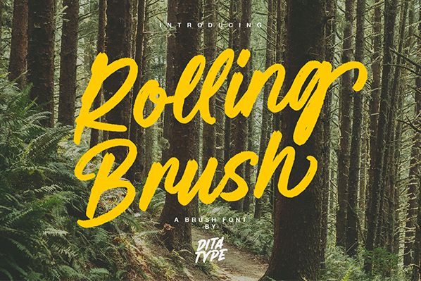 Rolling Brush Font