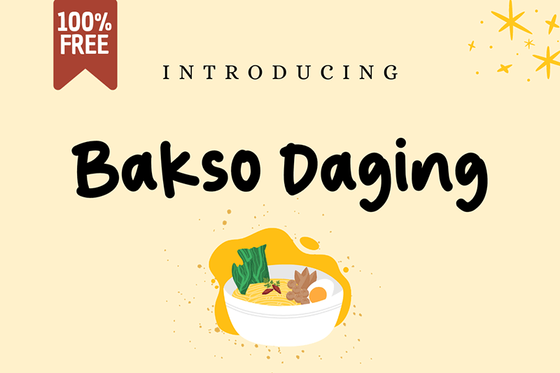 Bakso Daging Font