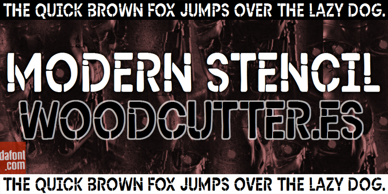 Modern Stencil Font