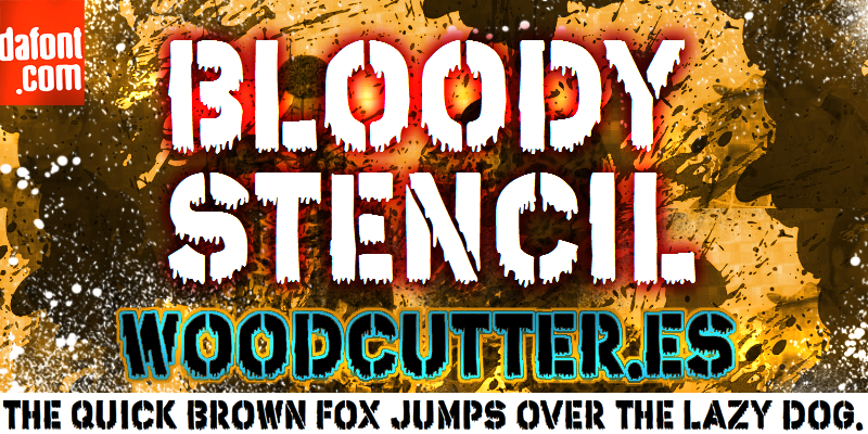 Bloody Stencil Font