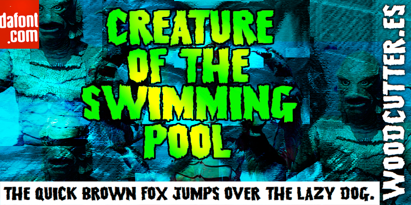 Creature of the swimming pool Font