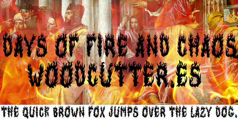 Days of Fire and Chaos Font