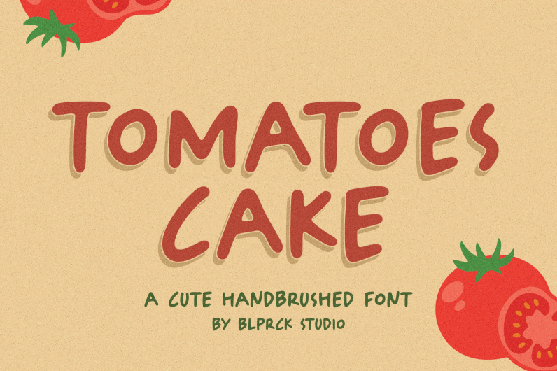Tomatoes Cake Font