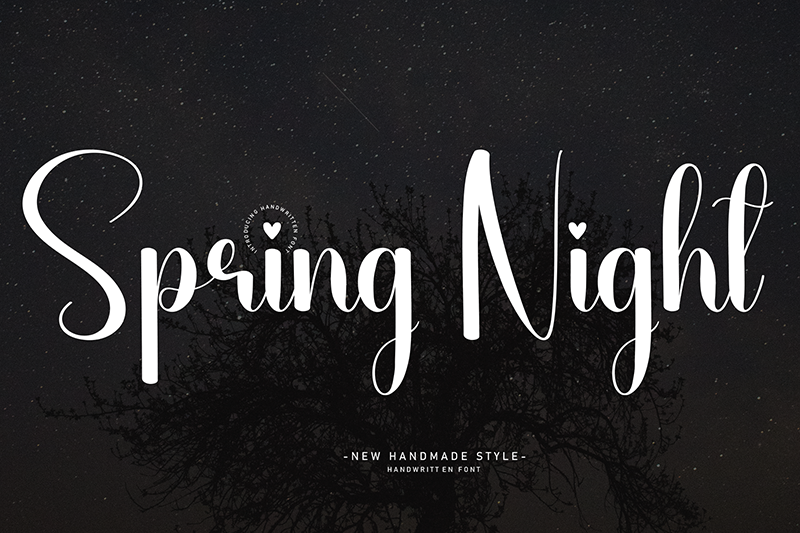 Spring Night Font