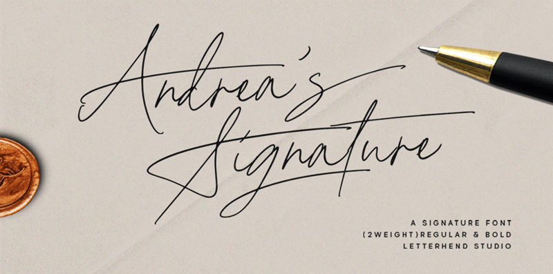 Andreas Signature Font