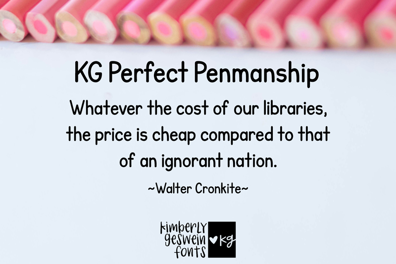 KG Perfect Penmanship Font