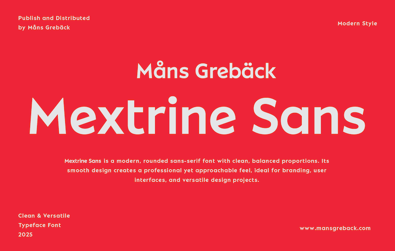 Mextrine Sans Font